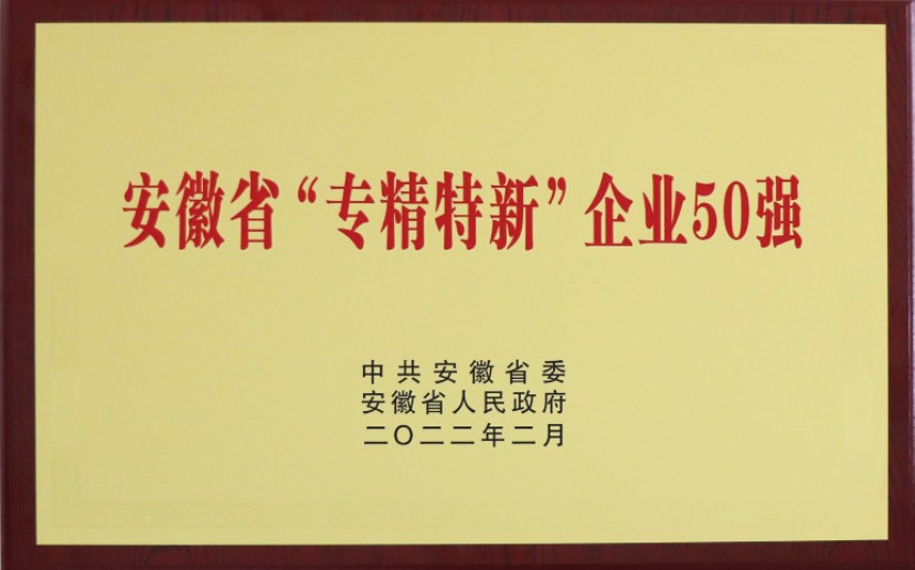 安徽省專(zhuān)精特新企業(yè)50強